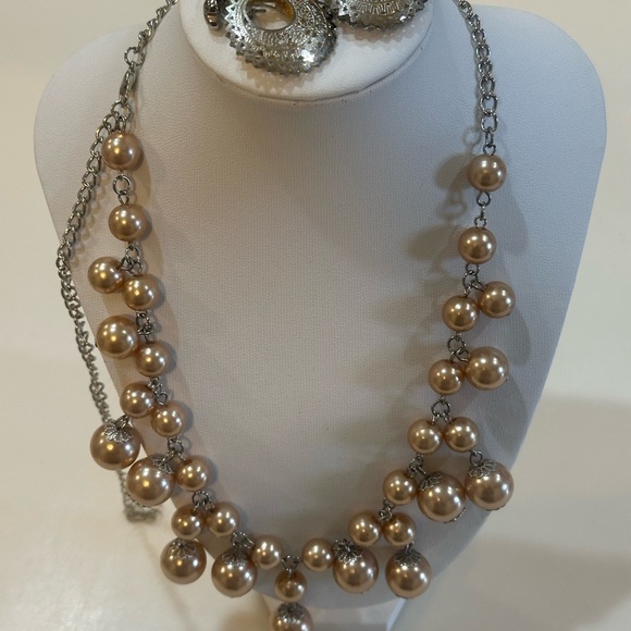 SHADES OF BROWN Jewlery Lot. Jewelry Set Includes Necklace Bracelet & Earrings. - Picture 5 of 12